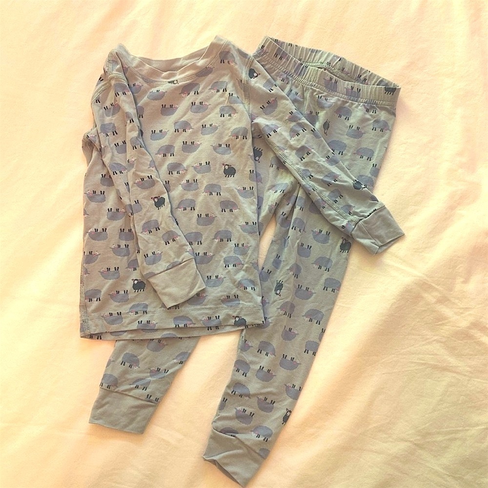Hanna Andersson Soft Sheep Pajamas Set 3t Unisex